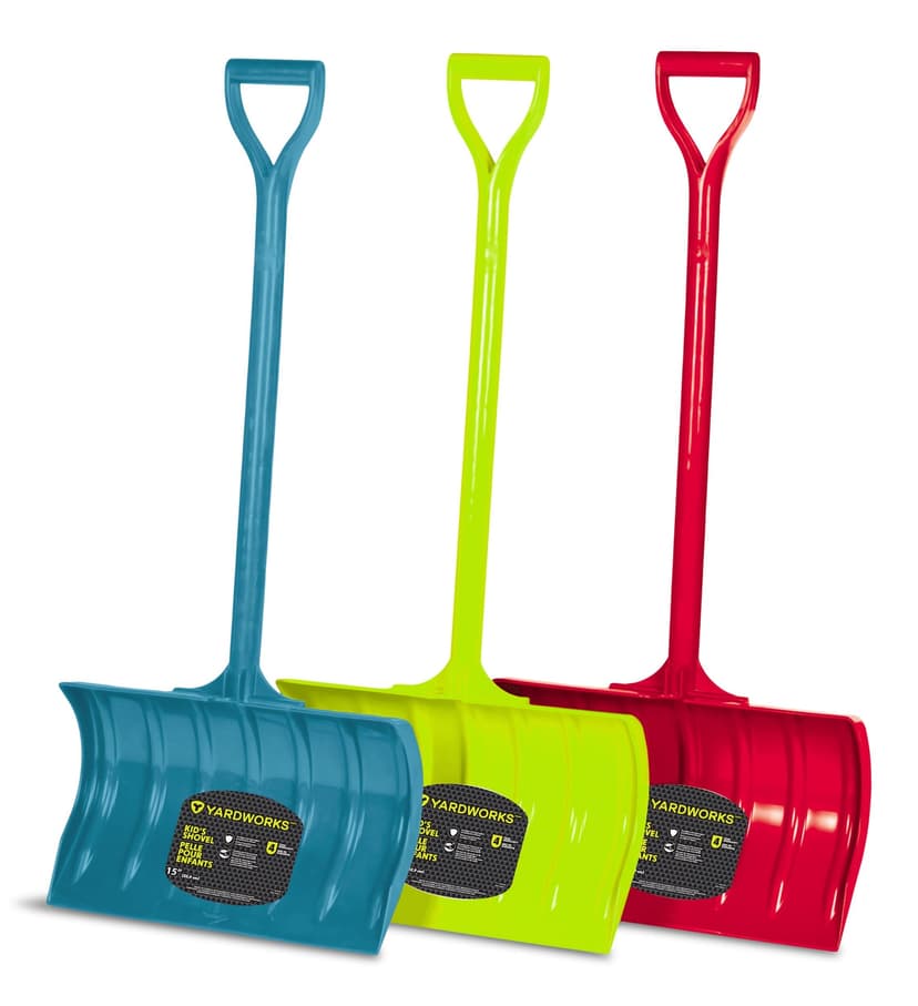Yardworks Kids' Snow Shovel, Pusher, Assorted Colours, 15-in