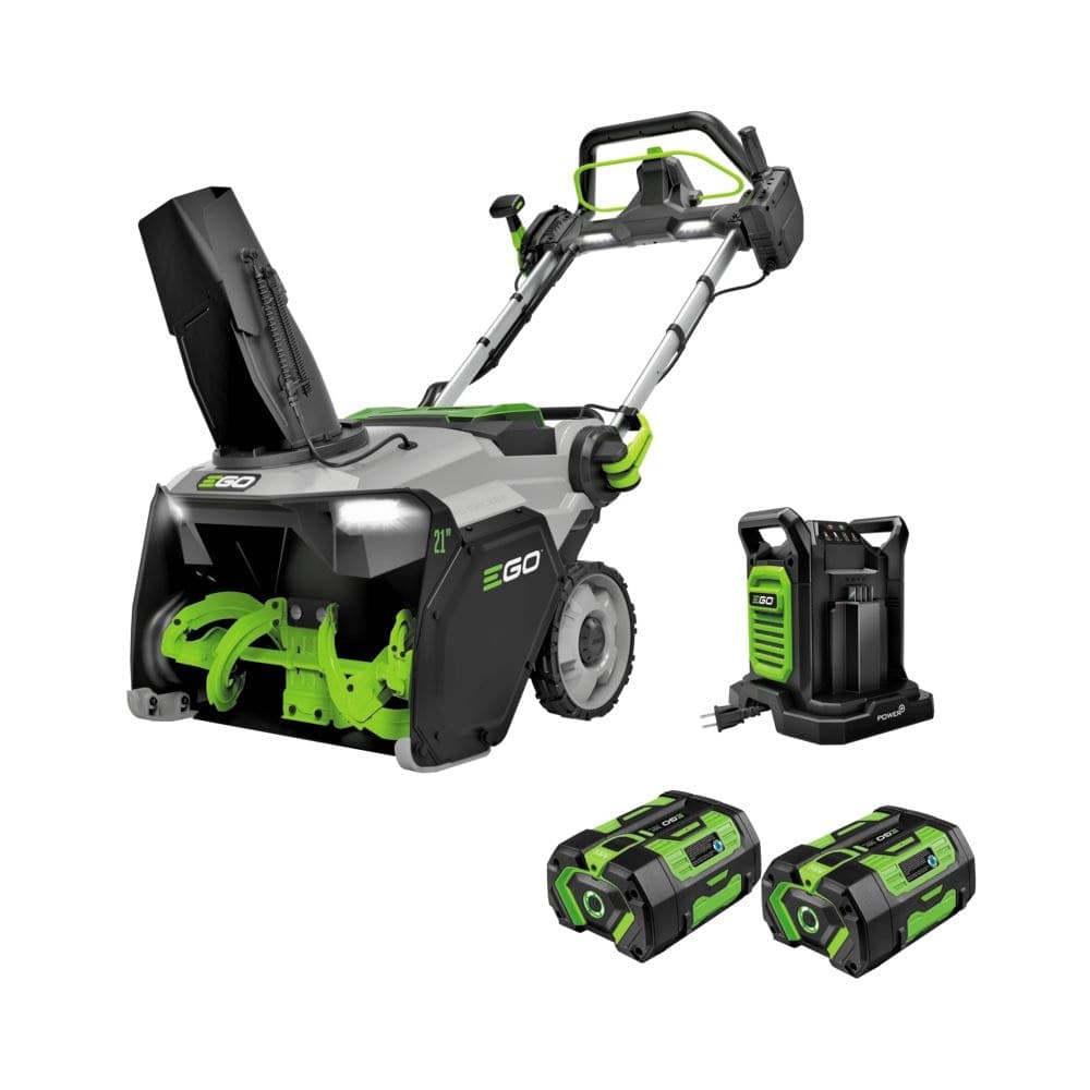 EGO POWER+ 56V Brushless Cordless 21-in Single Stage Snowblower with Peak Power™, Includes (2) 6.0Ah Batteries and (1) Dual Port Charger, SNT2134