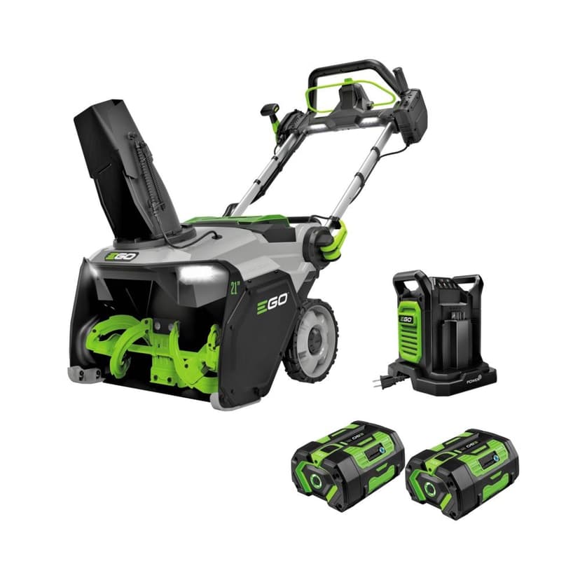 EGO POWER+ 56V Brushless Cordless 21-in Single Stage Snowblower with Peak Power™, Includes (2) 6.0Ah Batteries and (1) Dual Port Charger, SNT2134