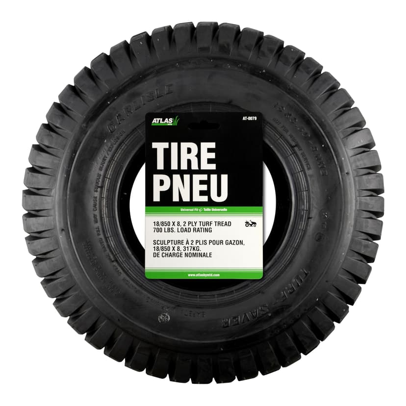 Atlas Turfsave Lawn Tractor/Riding Mower Replacement Tire, Load rating: 700 lb, 18-in x 8.5-in+, J882F882:I882