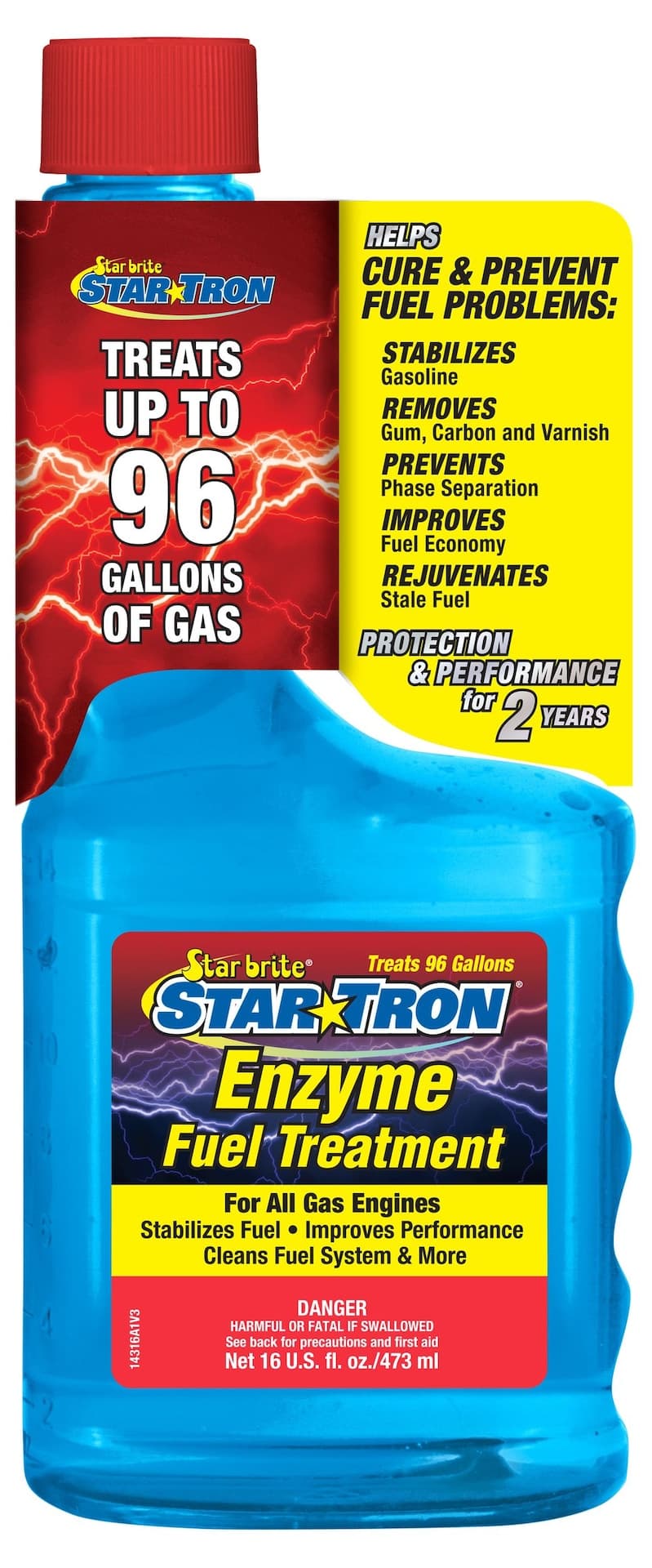 Starbrite Star Tron Enzyme Fuel Treatment Gasoline Additive, 16-oz