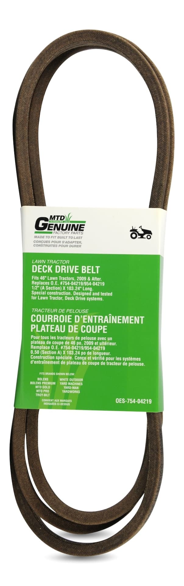MTD RePlacement Deck Drive Belt for Lawn Tractors 1/2 x 103-in