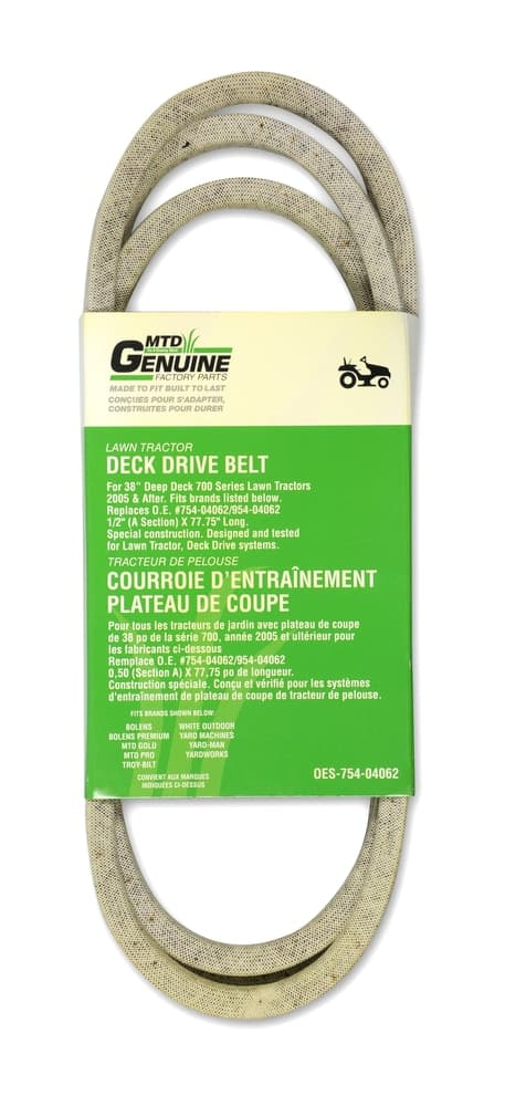 MTD Replacement Deck Drive Belt for 38-in Deep Deck 700 Series Lawn Tractors