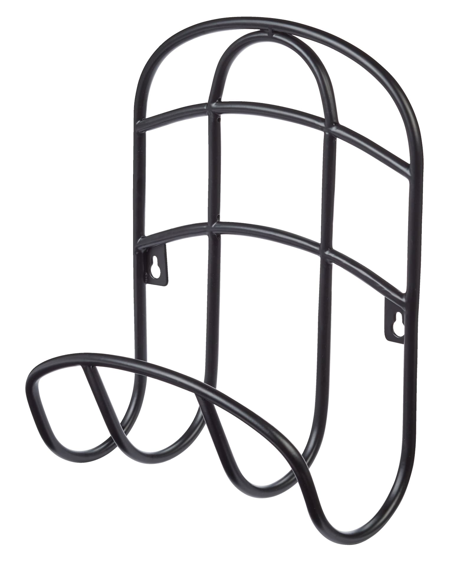 Garden Club Steel Garden Hose Hanger/Holder/Butler, Black, 125-ft