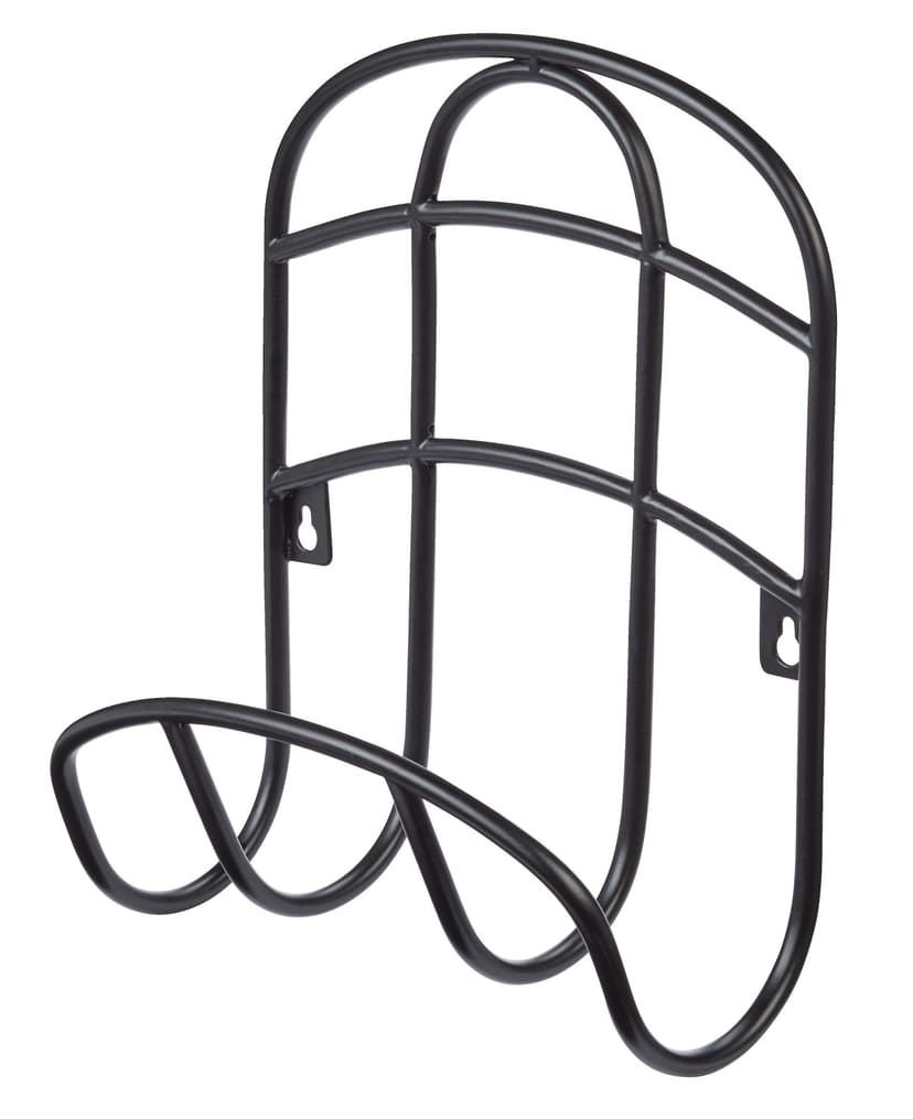 Garden Club Steel Garden Hose Hanger/Holder/Butler, Black, 125-ft