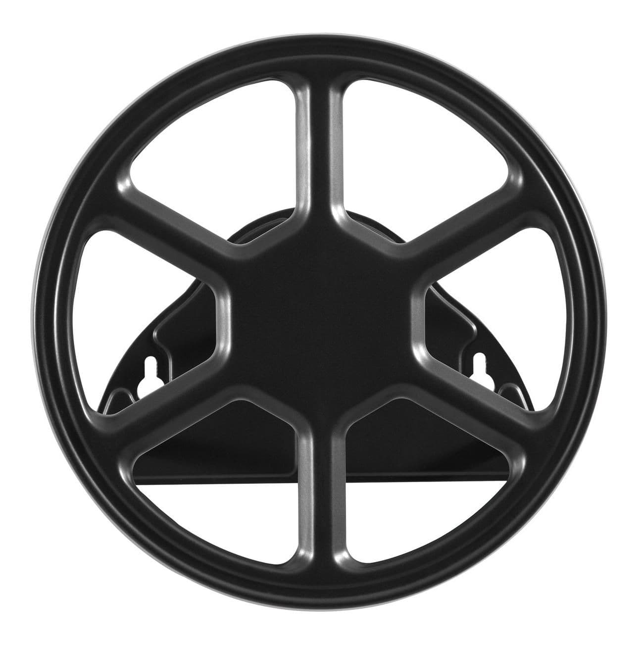 Garden Club Round Steel Garden Hose Hanger/Holder, Black, 125-ft