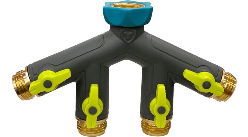 Yardworks 4-Way Zinc Shut-Off Valve