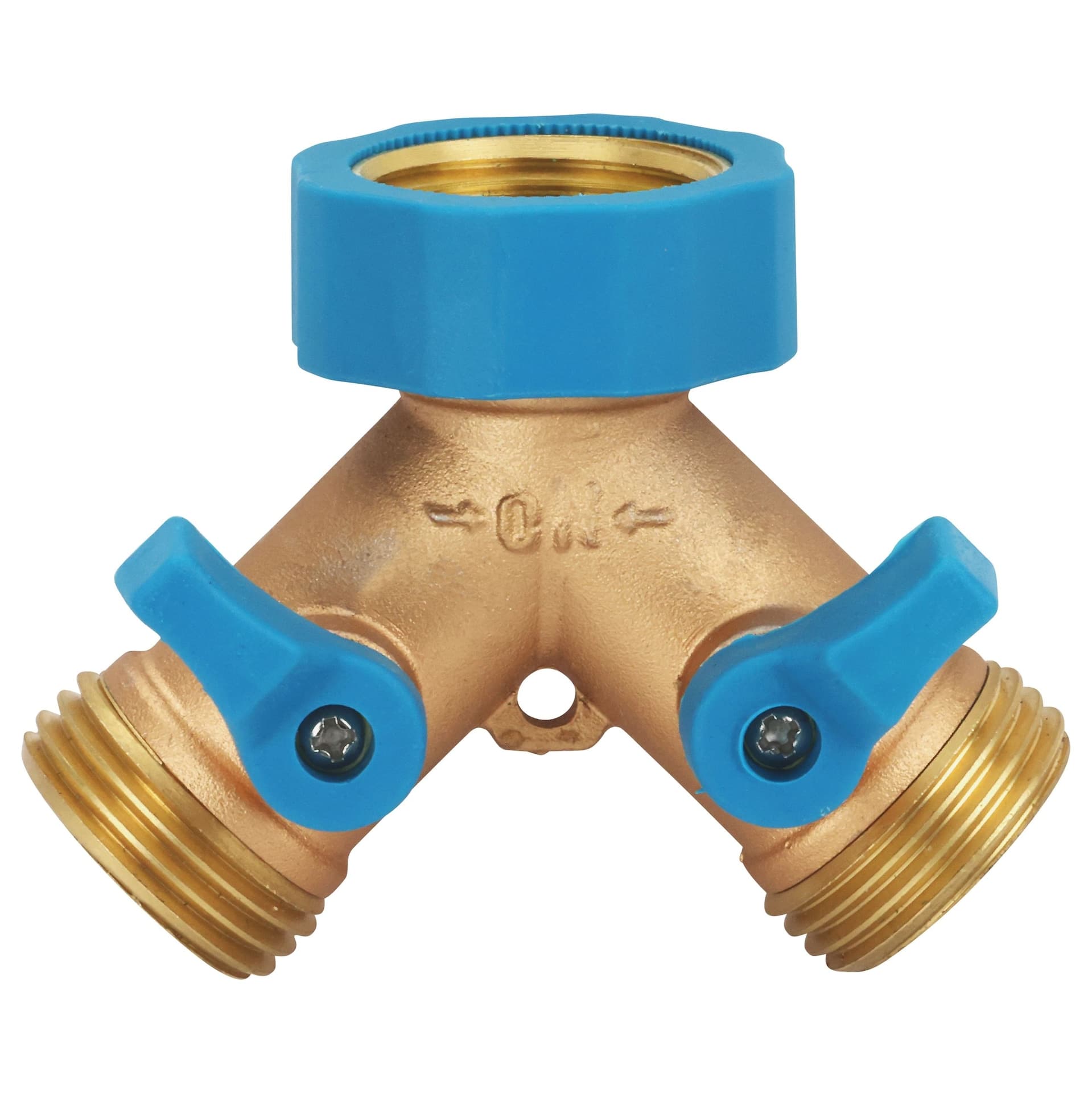 Yardworks Brass 2-Way Water Shut-Off Valve