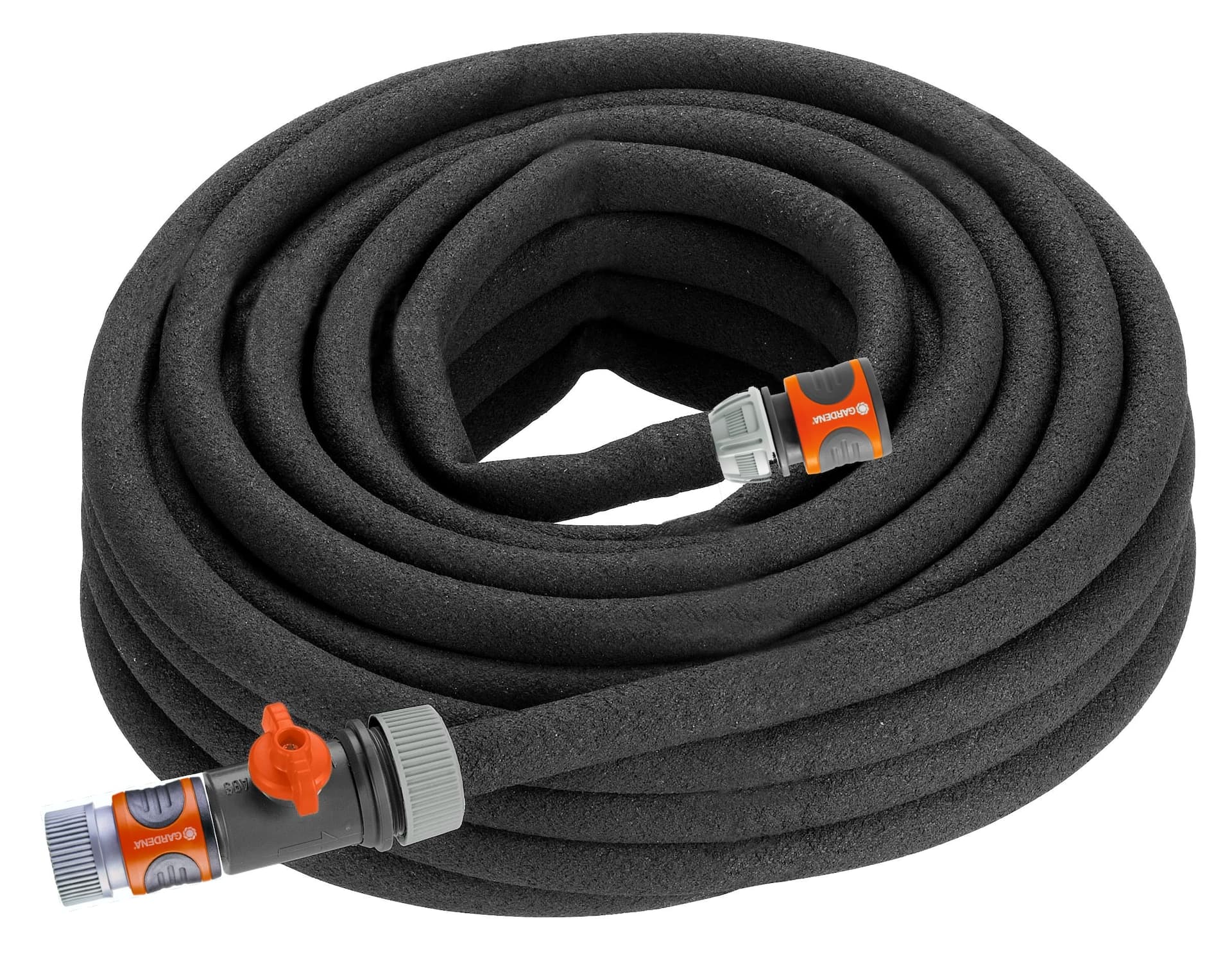Gardena Recycled Rubber Soaker Garden Hose & Connectors w/ Regulator Valve, 50-ft