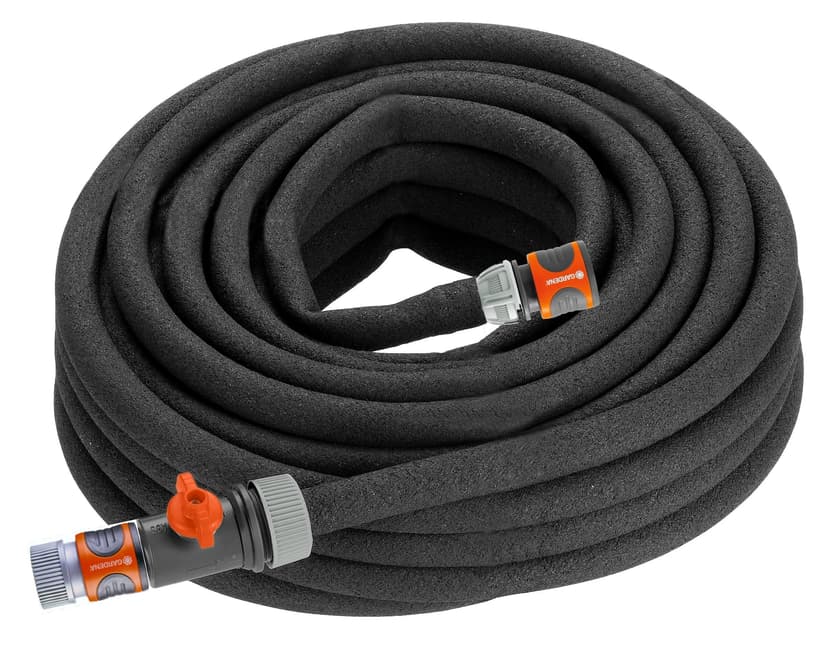 Gardena Recycled Rubber Soaker Garden Hose & Connectors w/ Regulator Valve, 50-ft