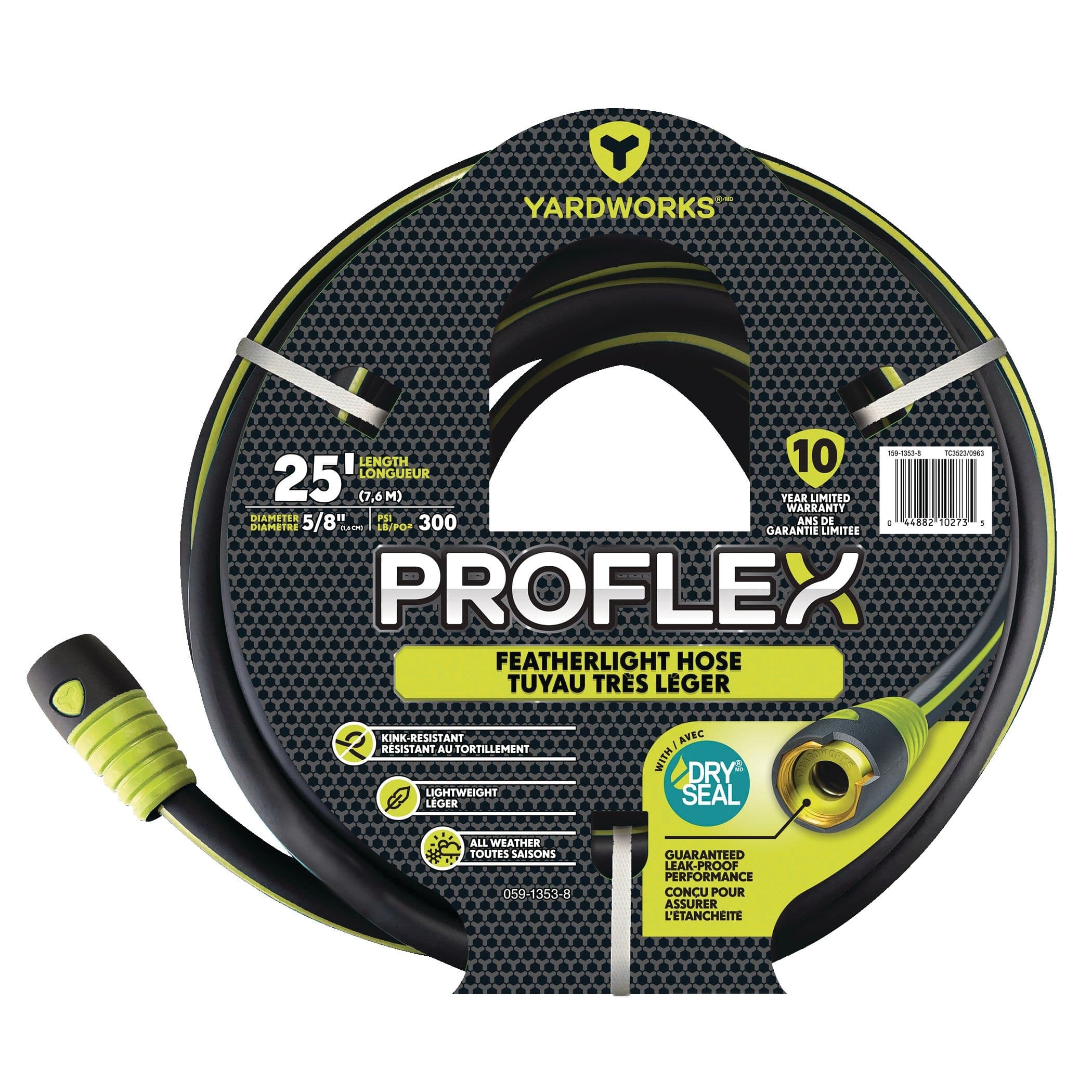 Yardworks ProFlex Dry Seal Featherlight Hose, 25-ft