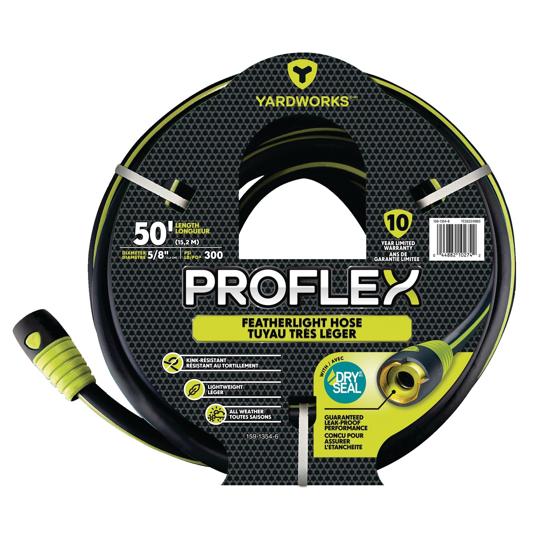 Yardworks ProFlex Dry Seal Featherlight Hose, 50-ft
