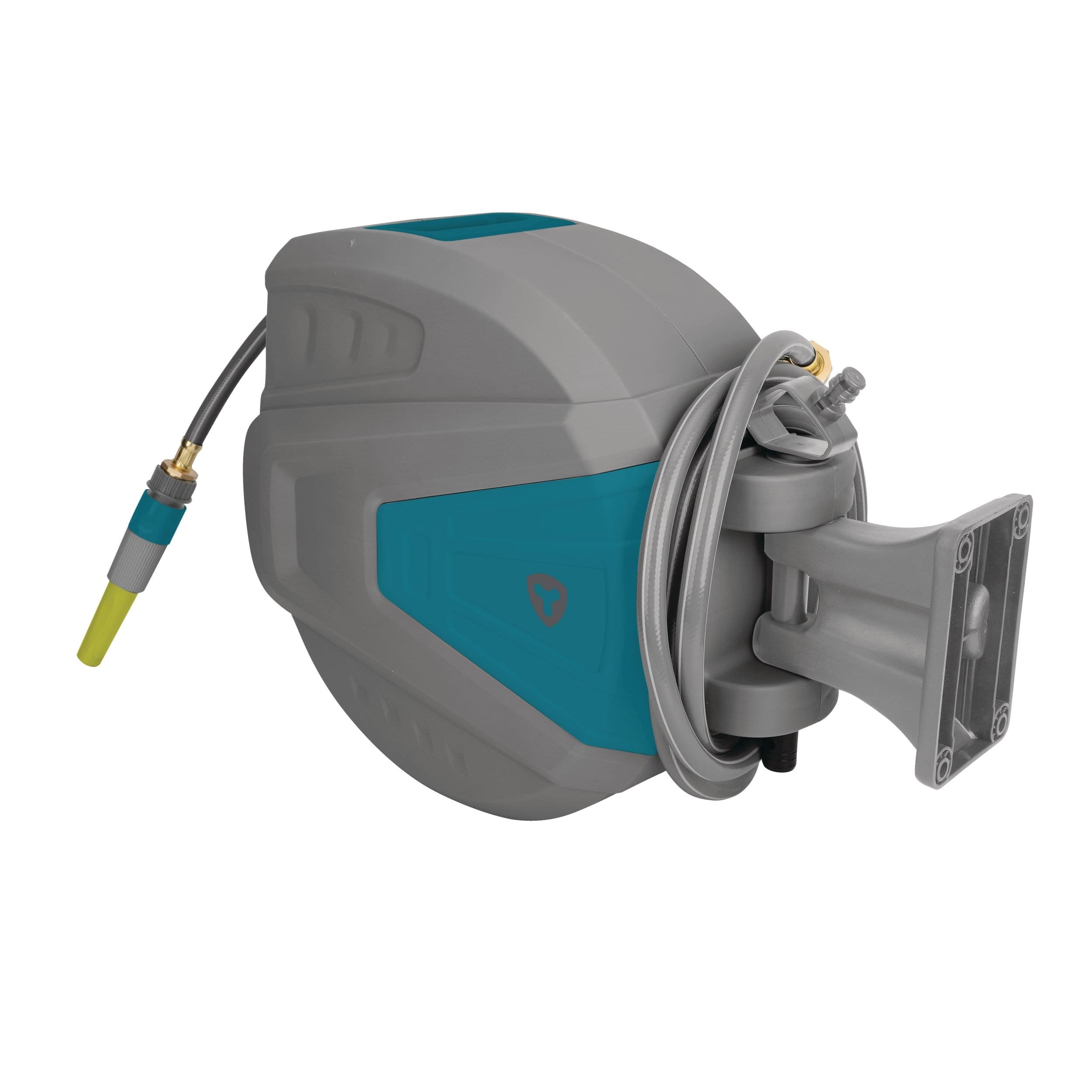 Yardworks Retractable Hose Reel with Large Carrying Handle, 65-ft