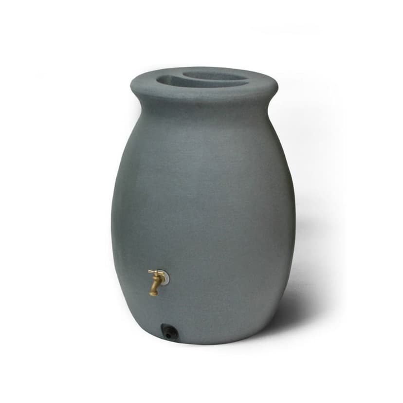 Algreen Castilla Rain Barrel, Grey, 50-Gal