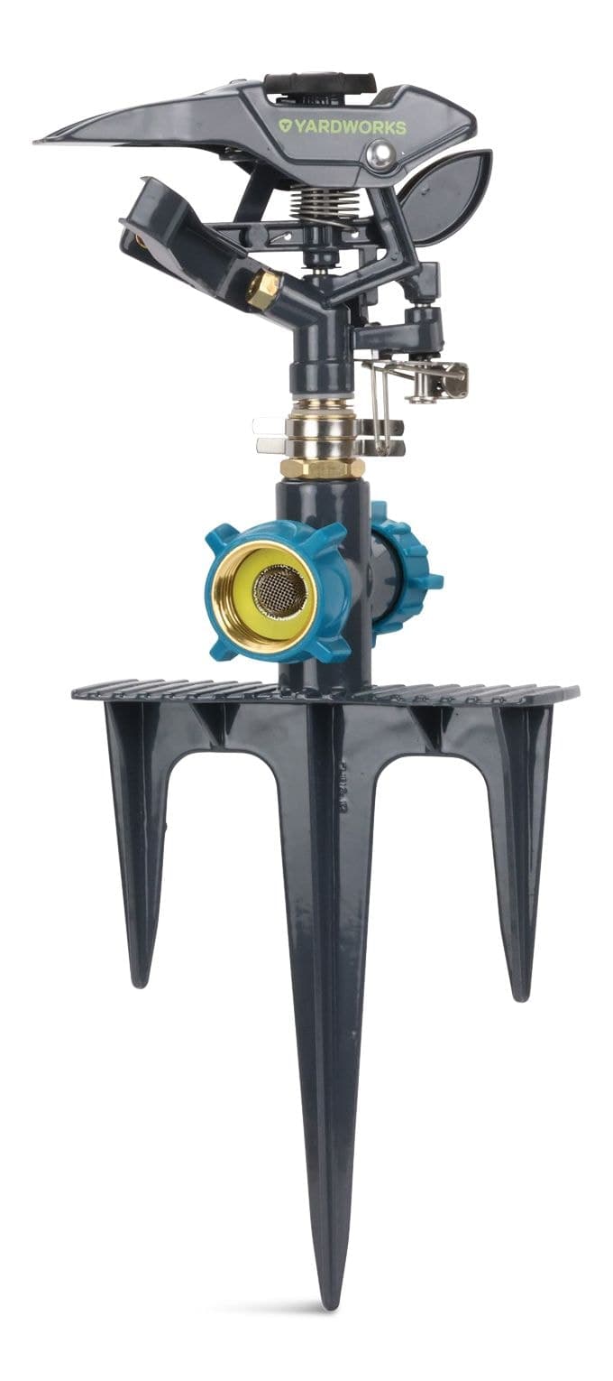 Yardworks Impulse Dry Seal Lawn Water Sprinkler on 3 Pronged Metal Spike