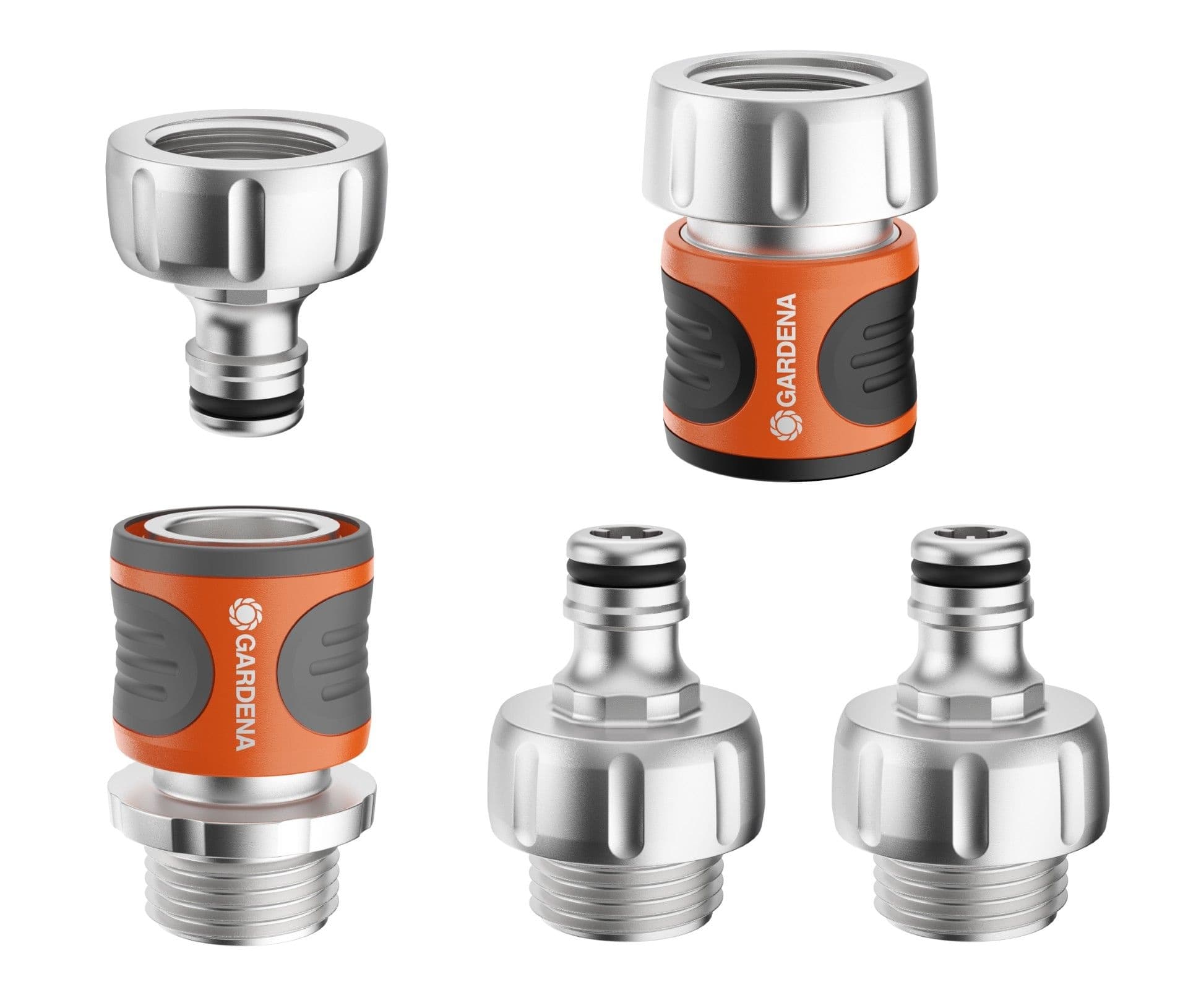 Gardena Premium Metal Quick Connect Starter Set, 5-pc