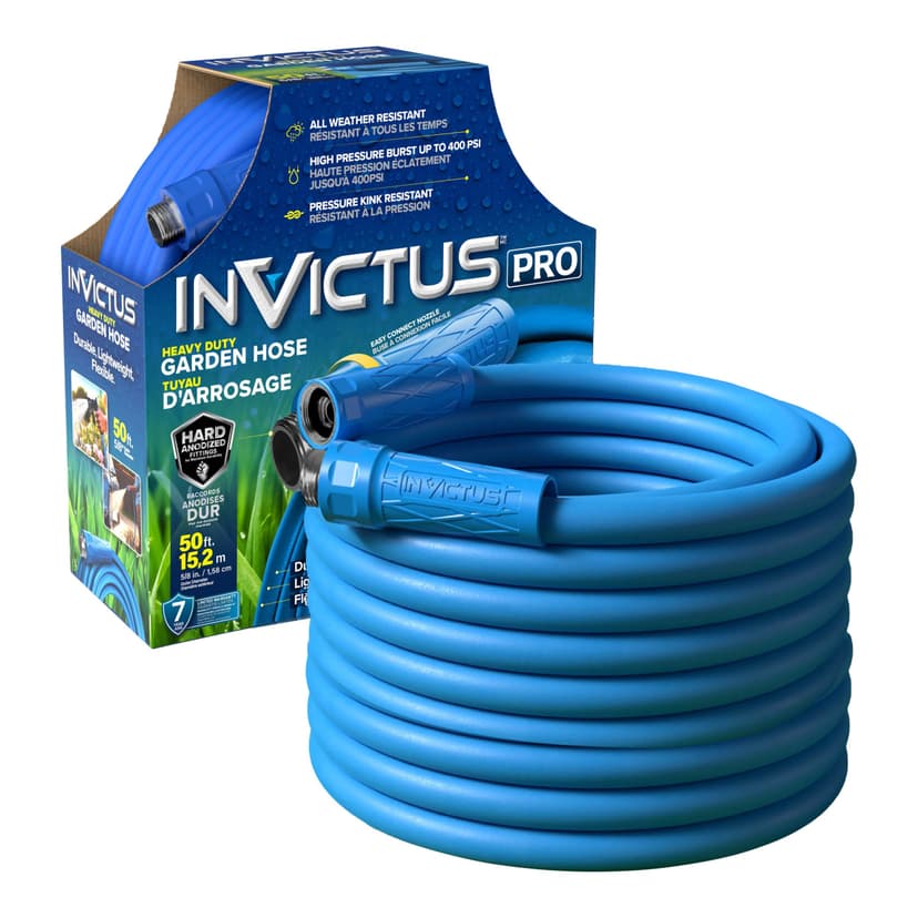 Invictus Lightweight Weatherproof Flexible Garden Hose, 50-ft
