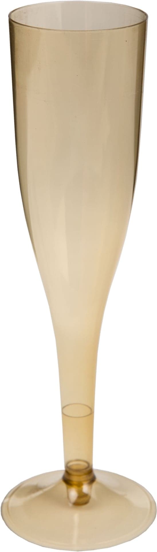 Plastic Reusable Champagne Flutes, Gold, 5-oz, 20-pk, for Christmas/Thanksgiving/New Year's Eve/Birthday Party