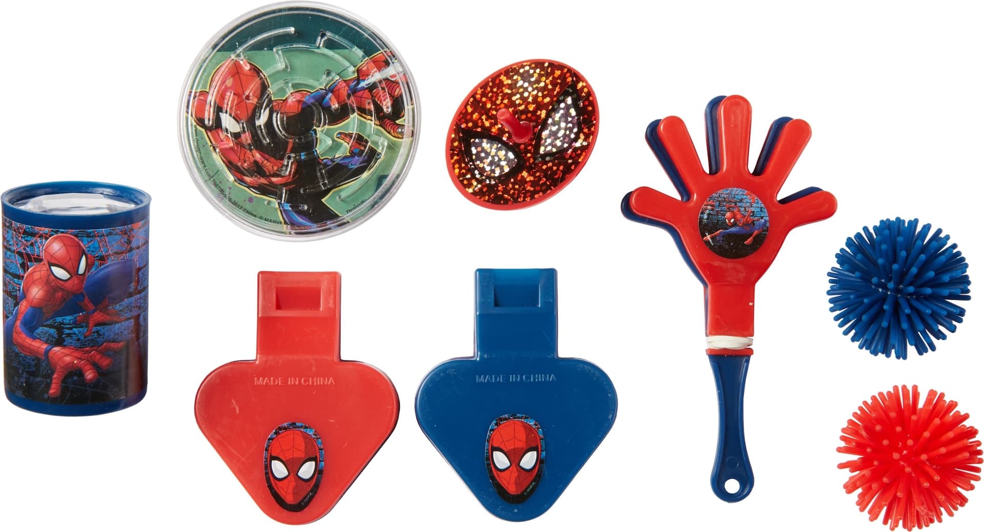 Disney Marvel Spider-Man Mega Mix Party Favour Pack, Blue/Red, 48-pk, for Birthday/Party Favour