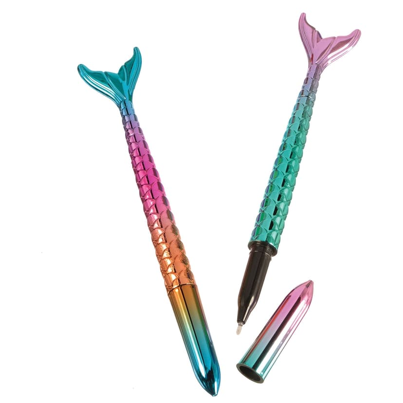 Shimmering Mermaids Writing Pens, Multi-Coloured, 8-pk, for Arts & Crafts/Birthday Favour