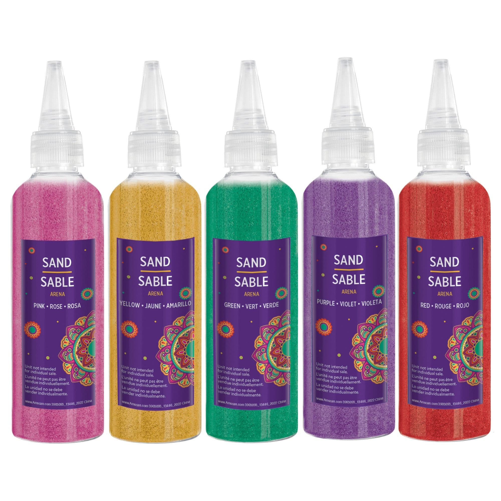 Rangoli Sand Set, Multi-Coloured, 5-pk, Ages 4+, for Diwali