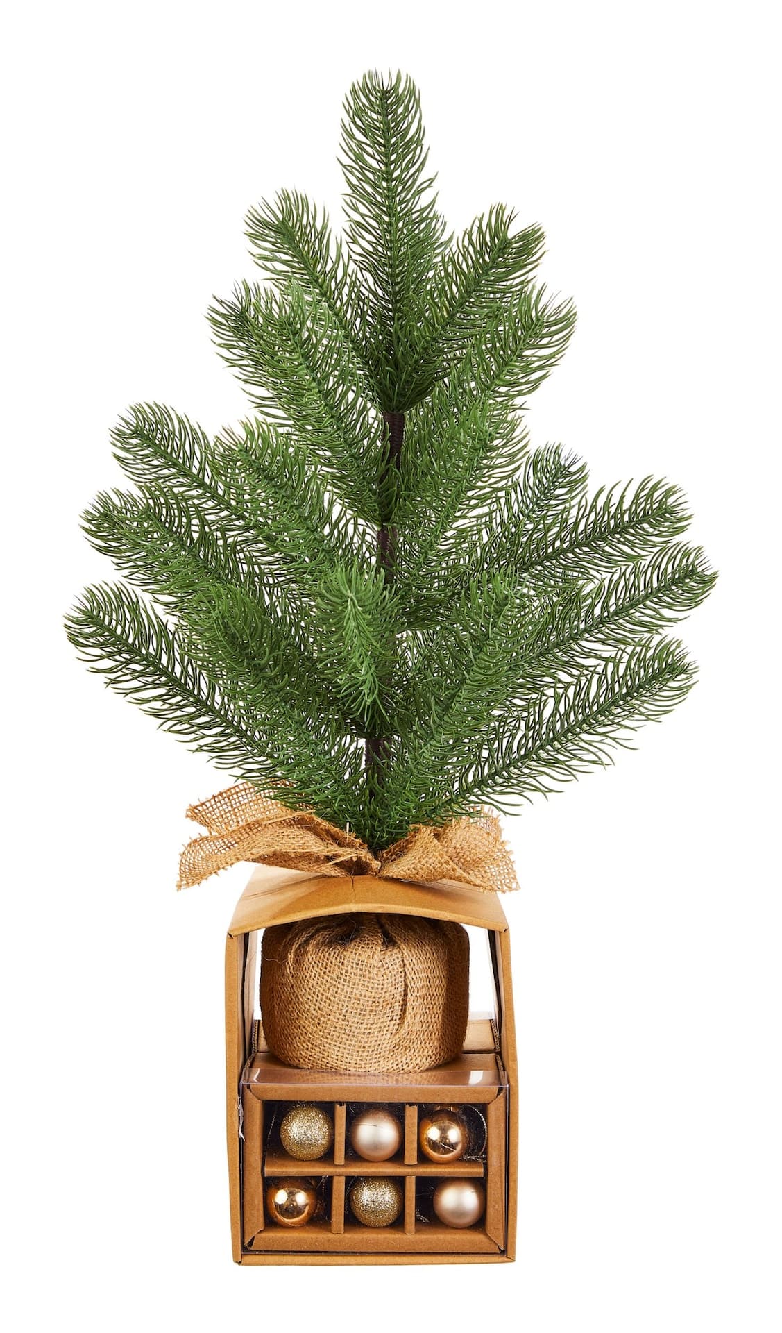 CANVAS Decorative Potted Tree with 24 Mini Ornaments Set, 18-in