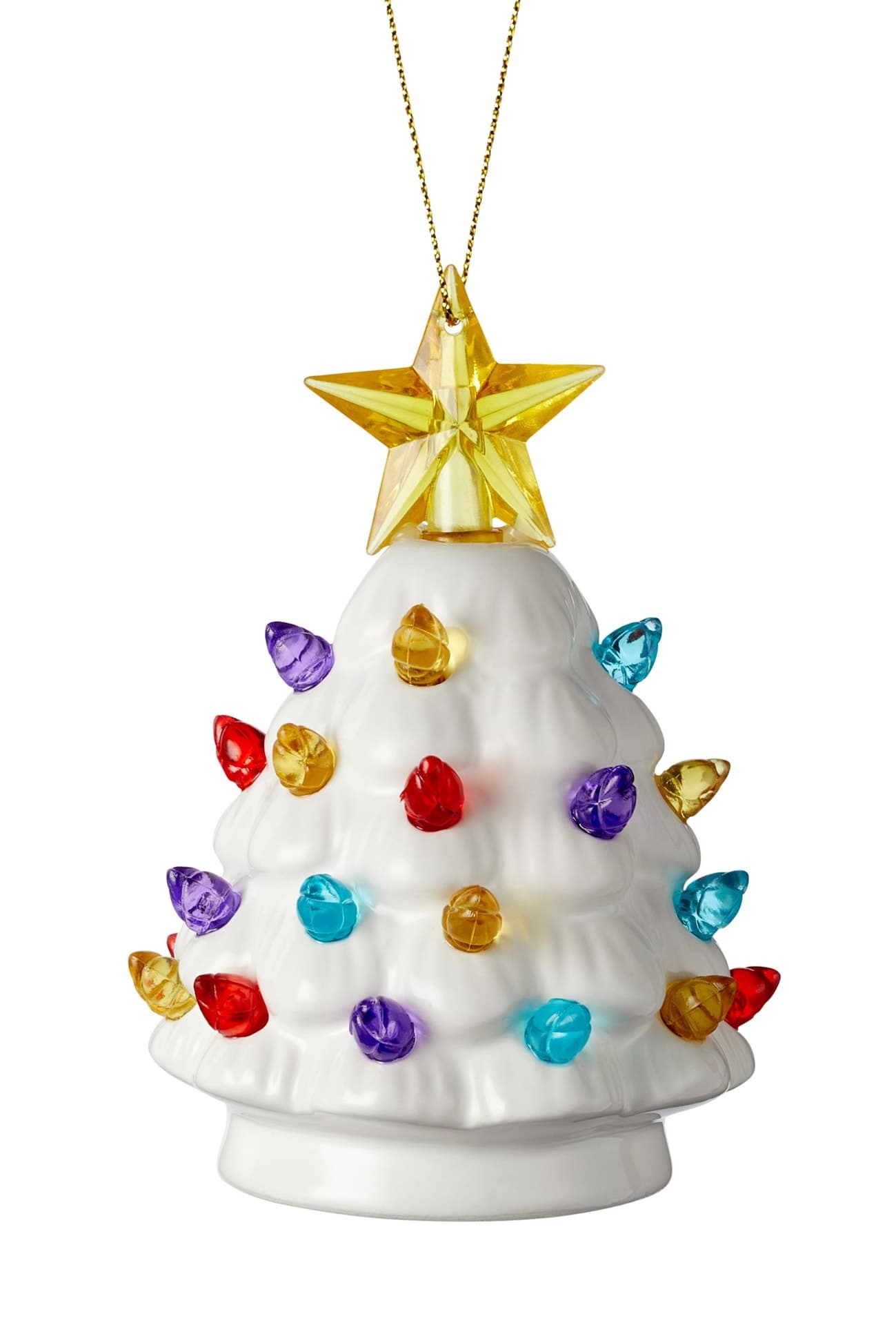 CANVAS Brights Collection Pre-Lit Ceramic Tree Christmas Ornament