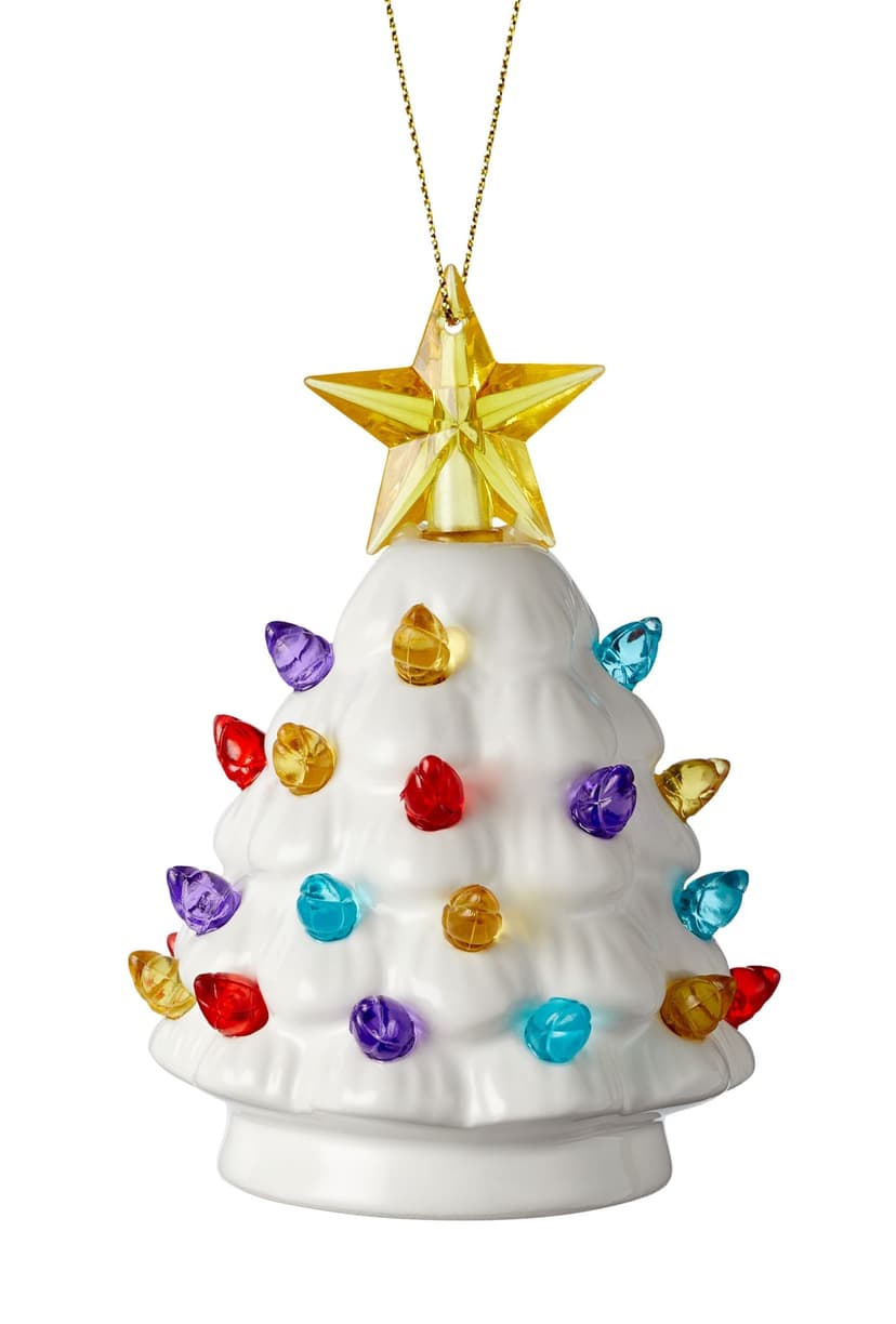 CANVAS Brights Collection Pre-Lit Ceramic Tree Christmas Ornament