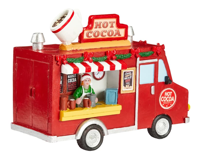 For Living Battery Operated Miniature LED Hot Cocoa Truck Holiday Decoration