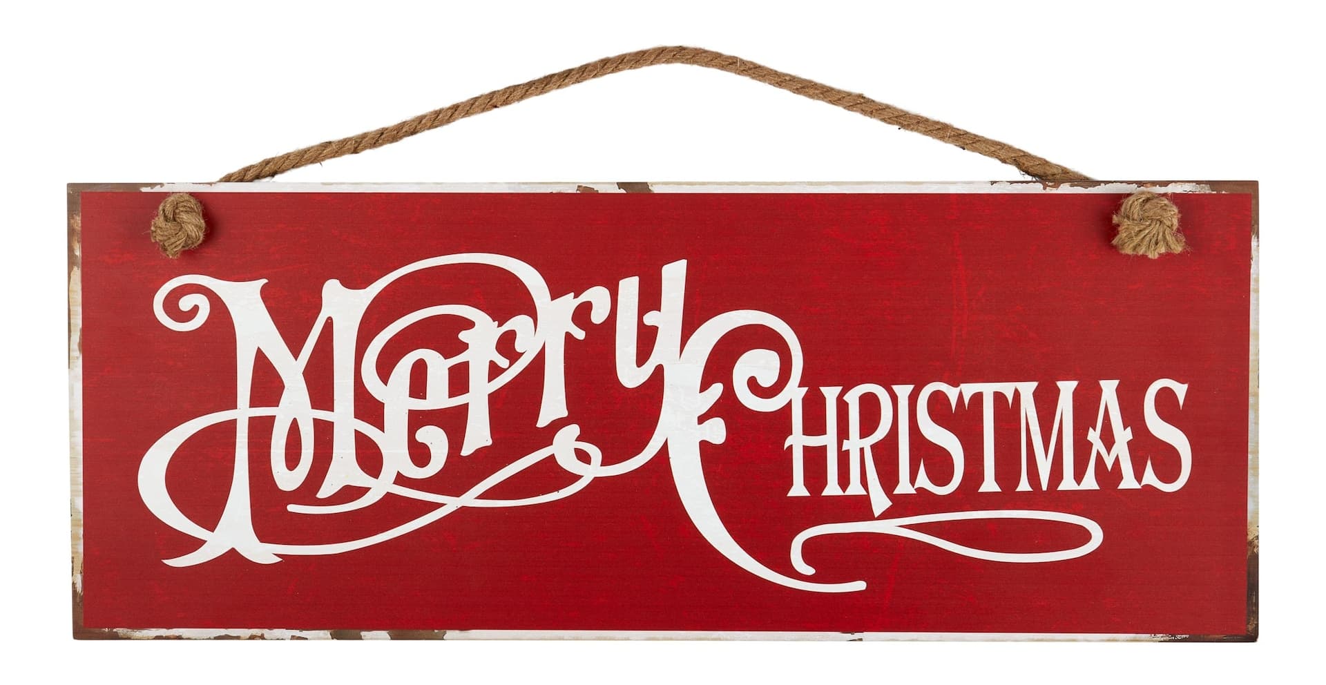 CANVAS Merry Christmas Wall Sign, Bilingual, 24-in