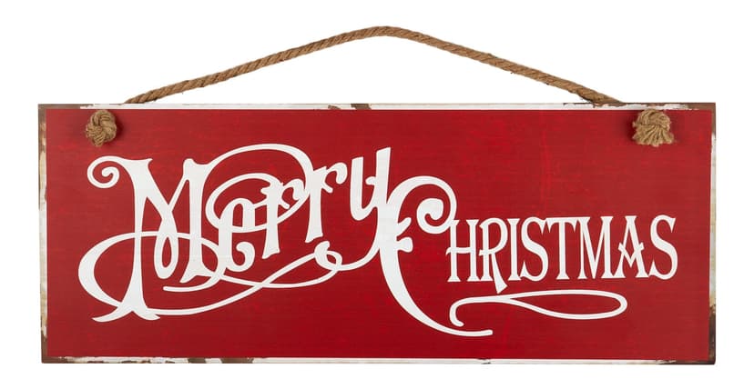 CANVAS Merry Christmas Wall Sign, Bilingual, 24-in