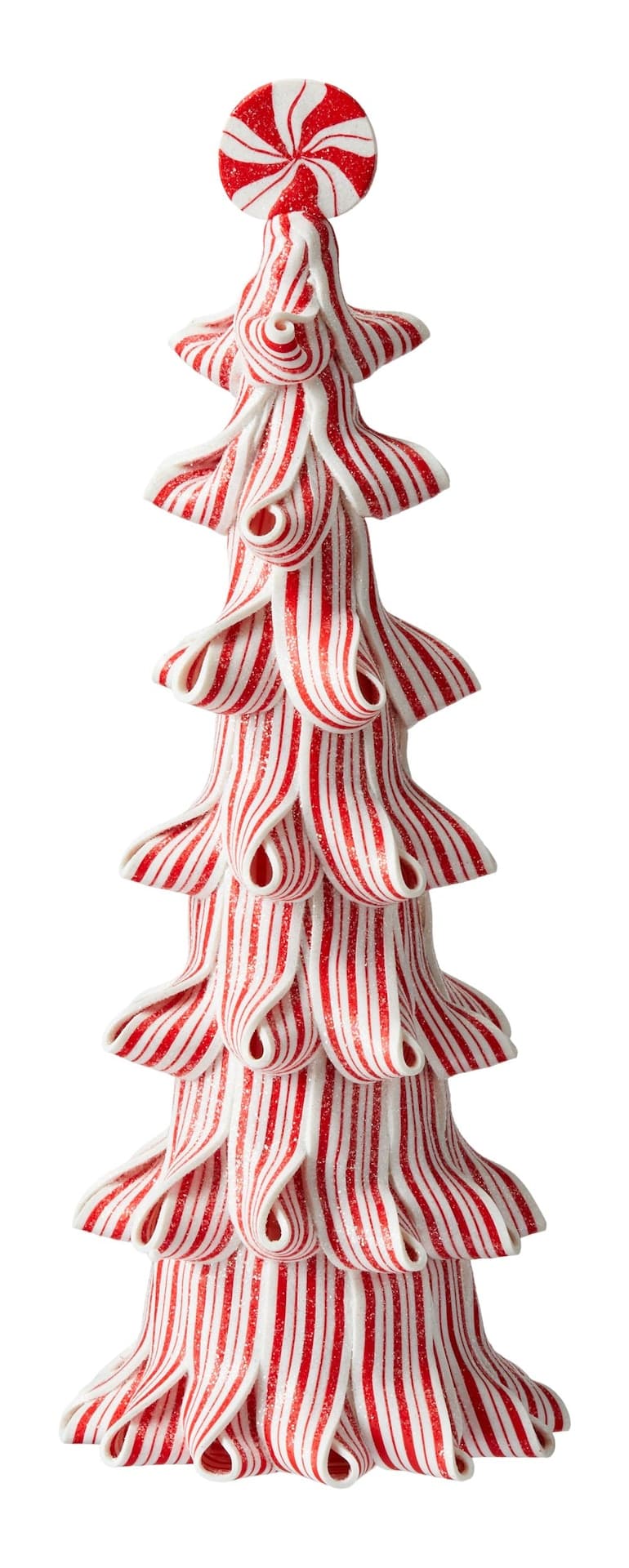 CANVAS Santa's Workshop Collection Peppermint Swirl Tabletop Tree for Christmas, 35-cm