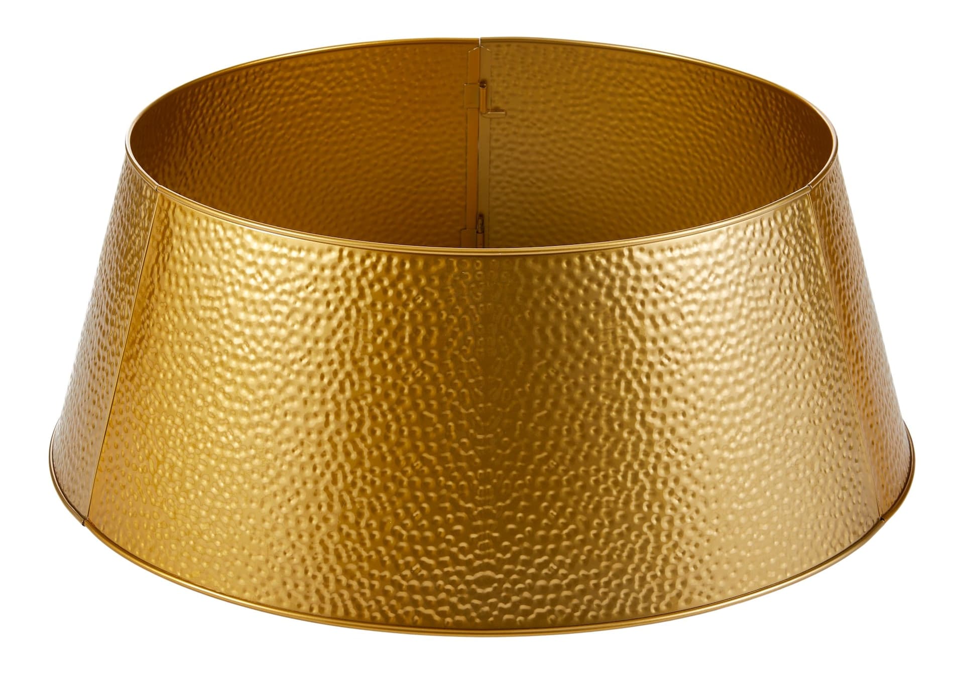 CANVAS Hammered Gold Finish Christmas Decoration Tree Collar, 27-in