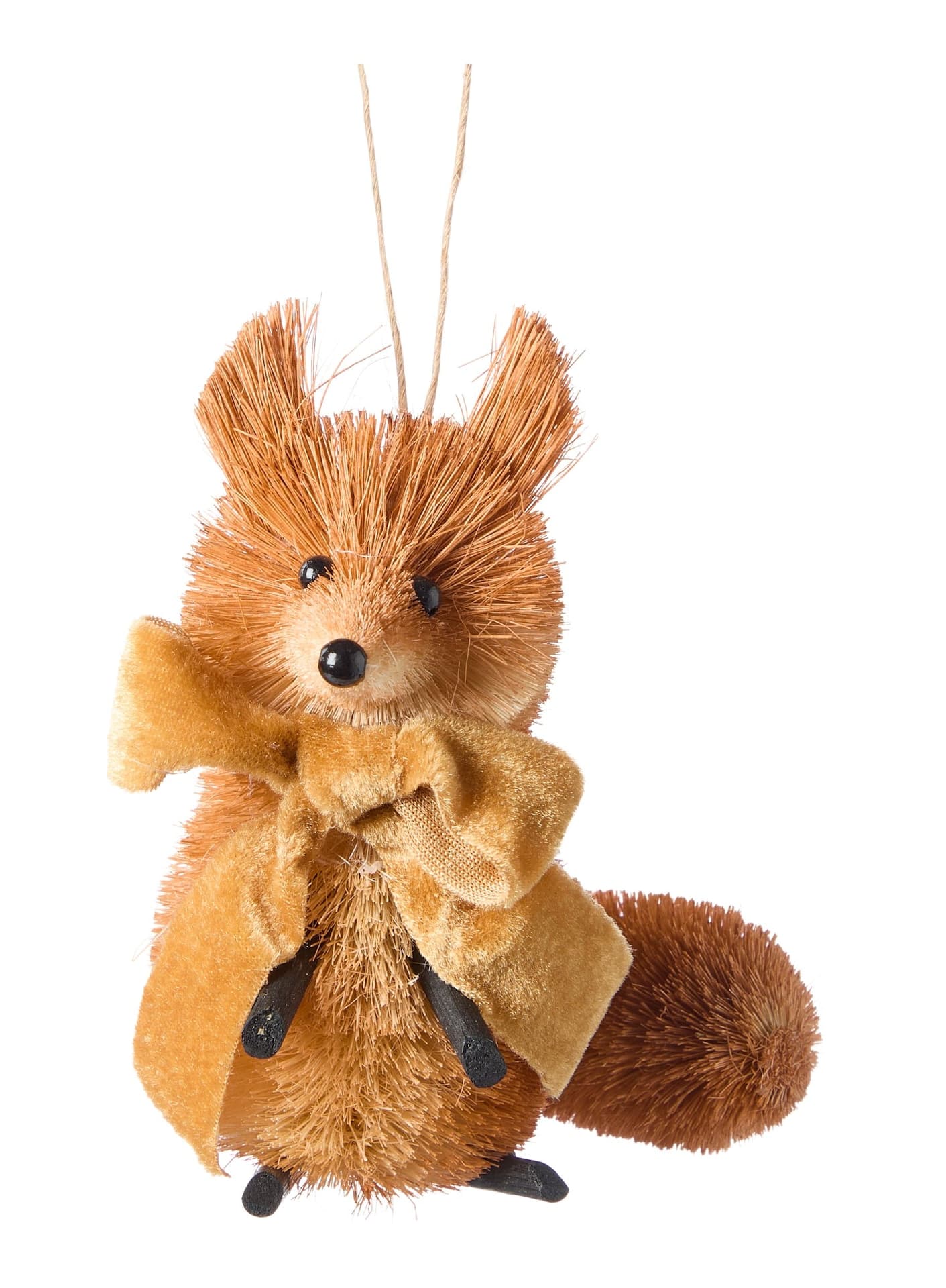 CANVAS Holiday Homecoming Trend Collection Sisal Red Fox Christmas Ornament