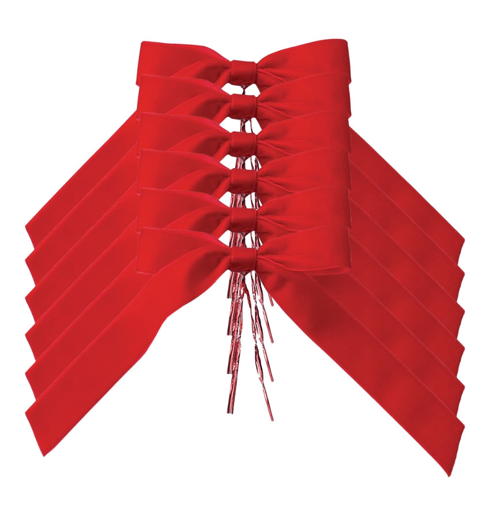CANVAS Canadian Christmas Collection Red Velvet Bows, 6-pc