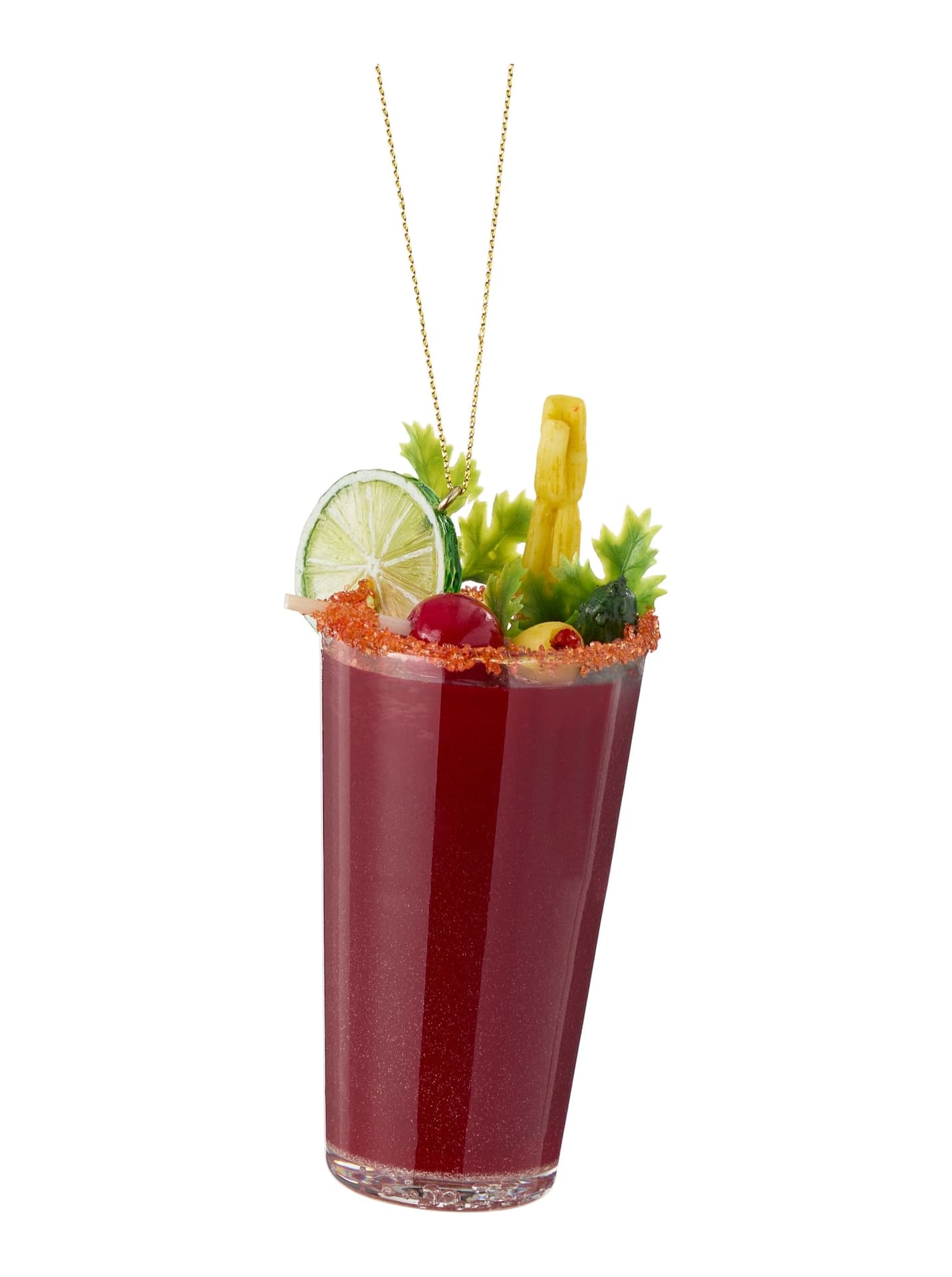 CANVAS Canadian Christmas Collection Glass Caesar Drink Ornament, 4.4-in