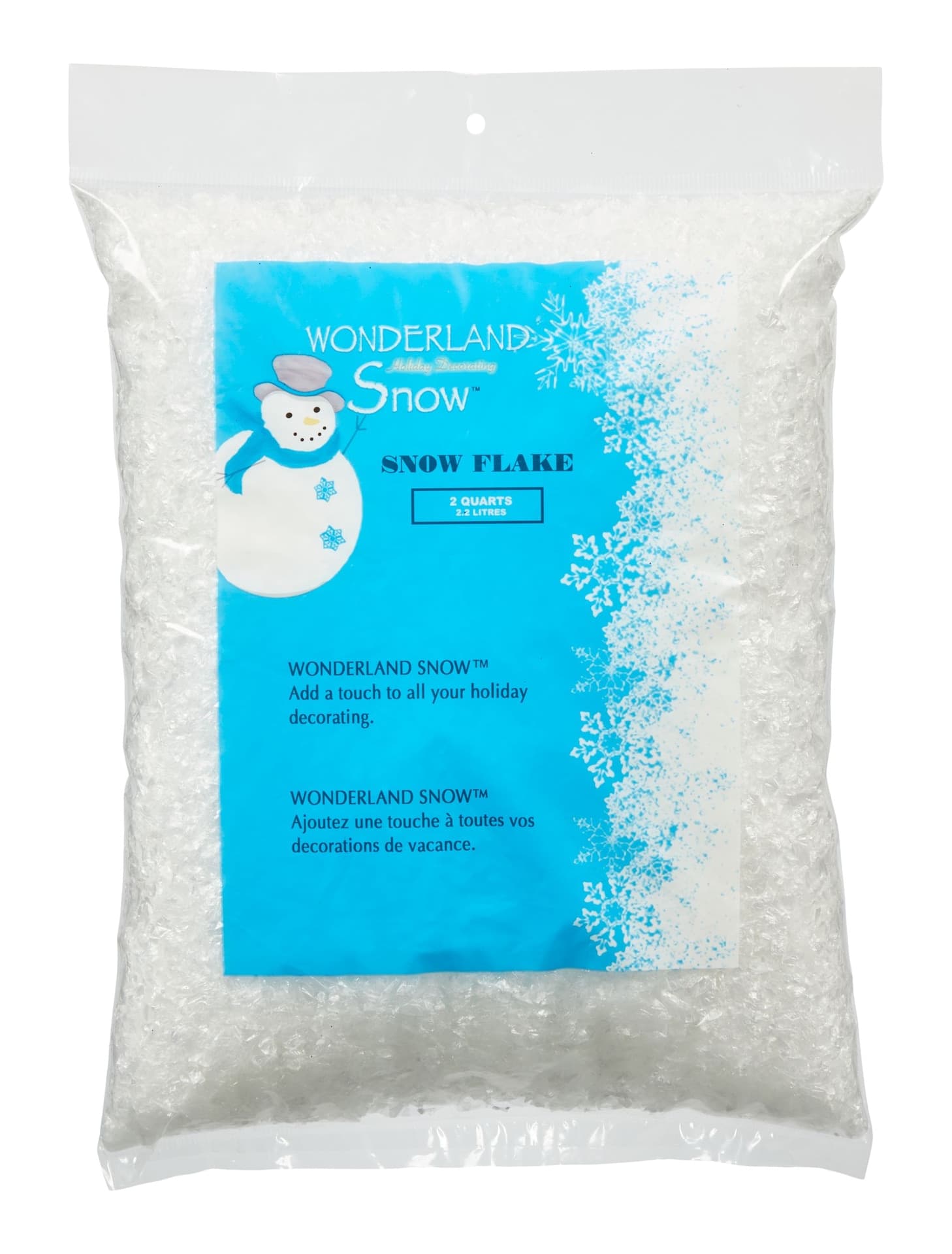 Christmas Decoration Artificial Snow Flurries, White, 2-qt