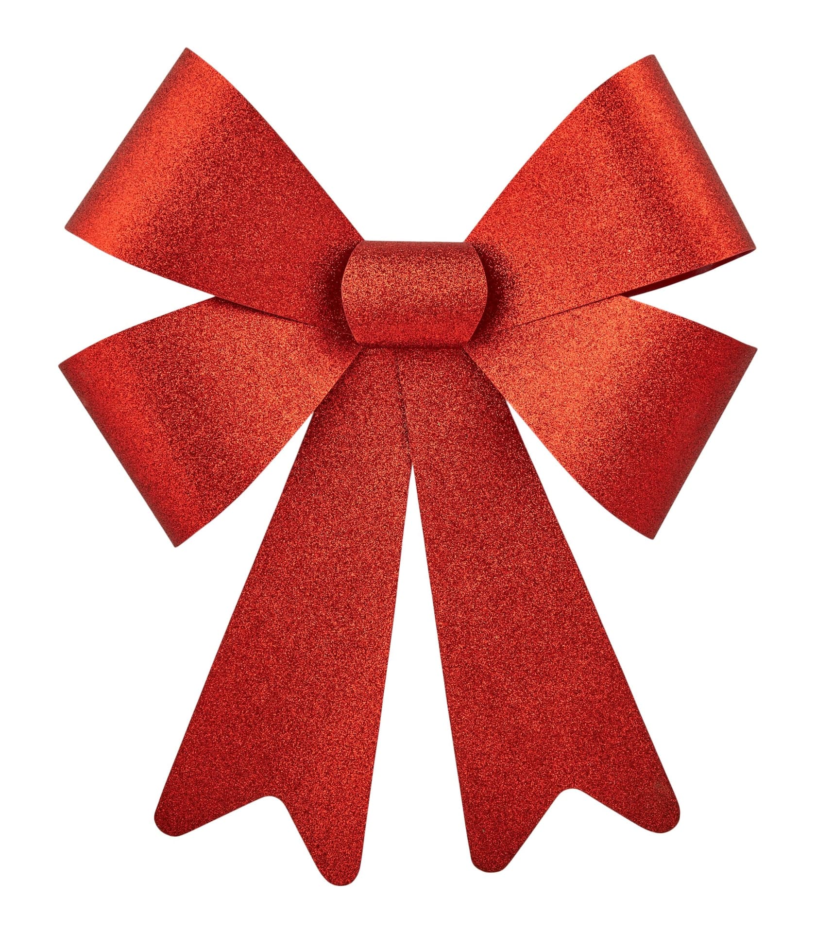 For Living Christmas Glittering Decoration Stiff Bow, Assorted Colours, 18 x 11-in