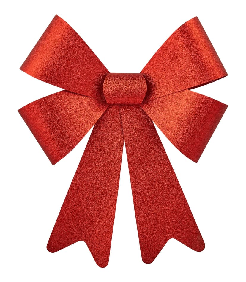 For Living Christmas Glittering Decoration Stiff Bow, Assorted Colours, 18 x 11-in each
