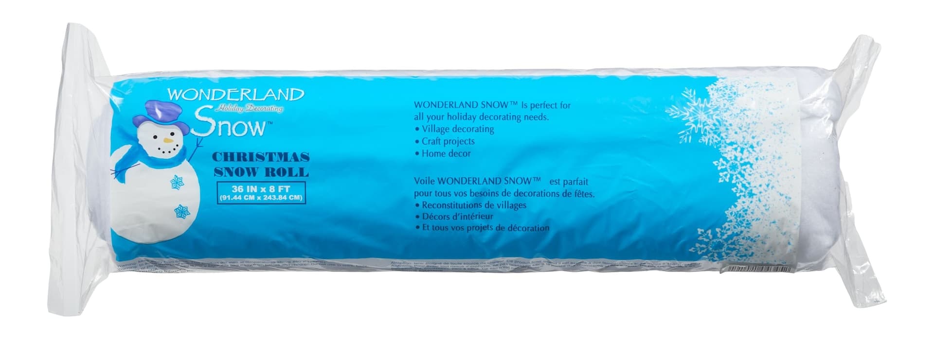 Christmas Decoration Artificial Snow Roll, Sparkling White, 36 x 8-in