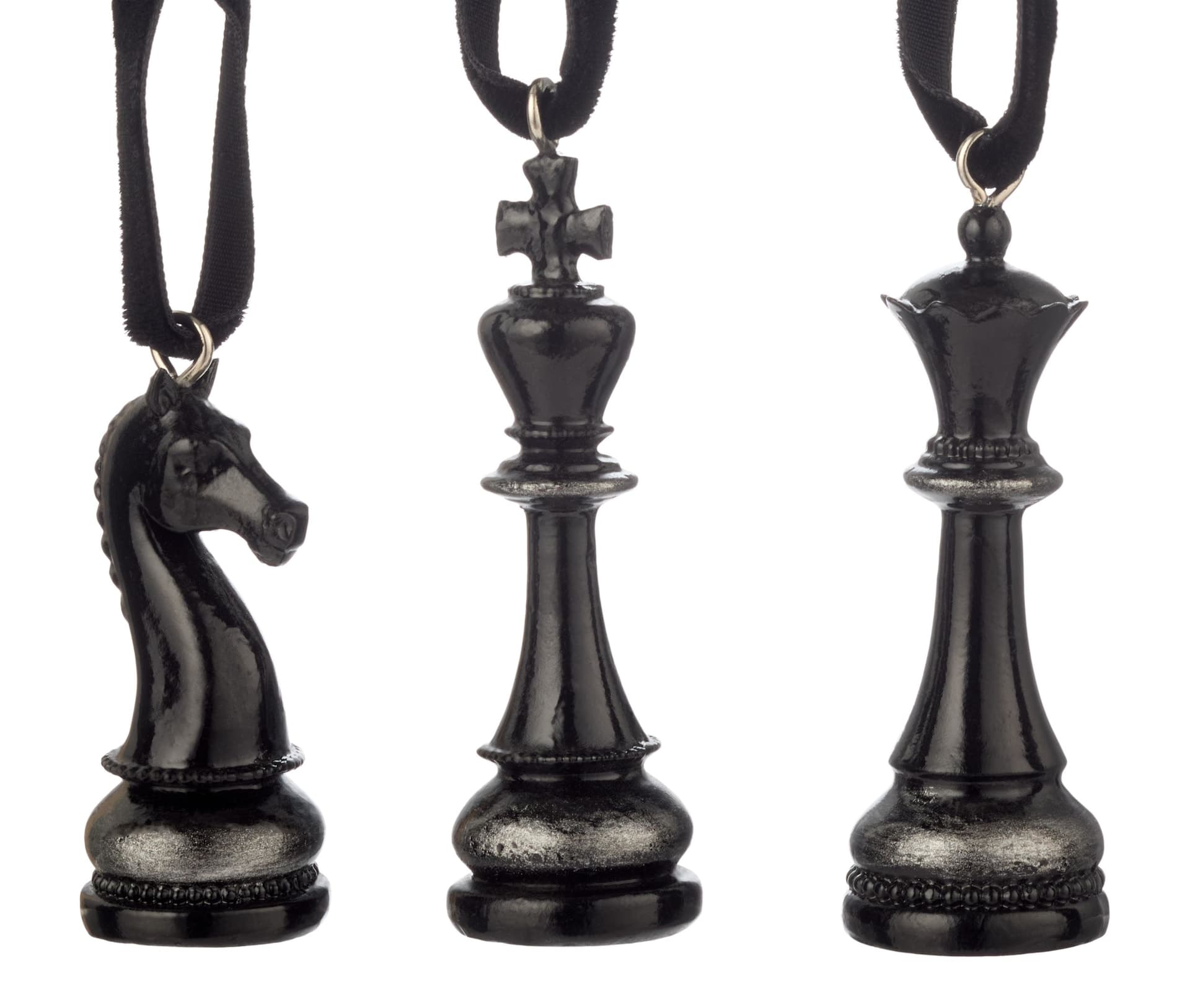CANVAS Silver Frost Collection Resin Chess Pieces, 2-in, 3-pc