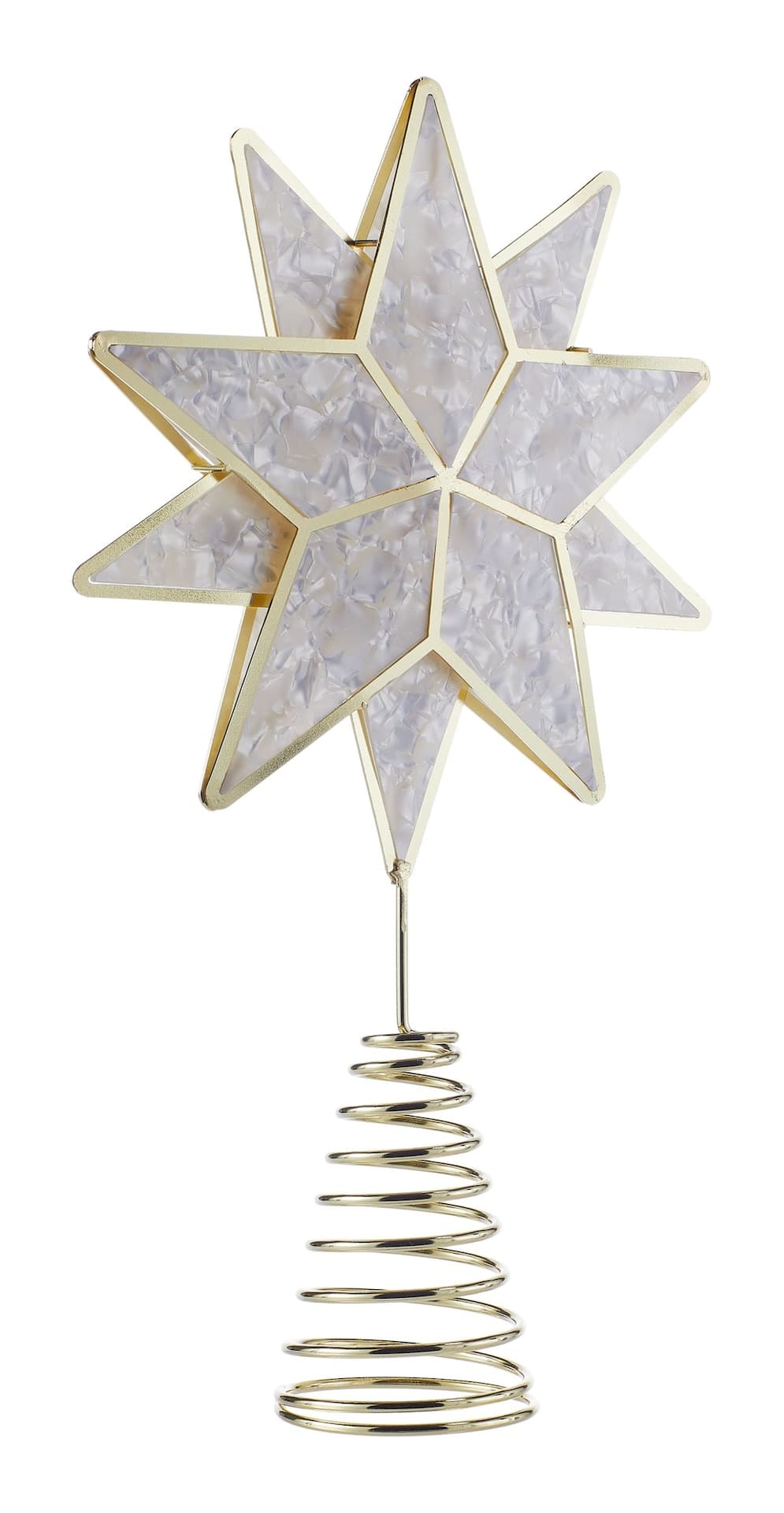 CANVAS Golden Moments Collection Capiz Star Tree Topper, Gold, 12-in