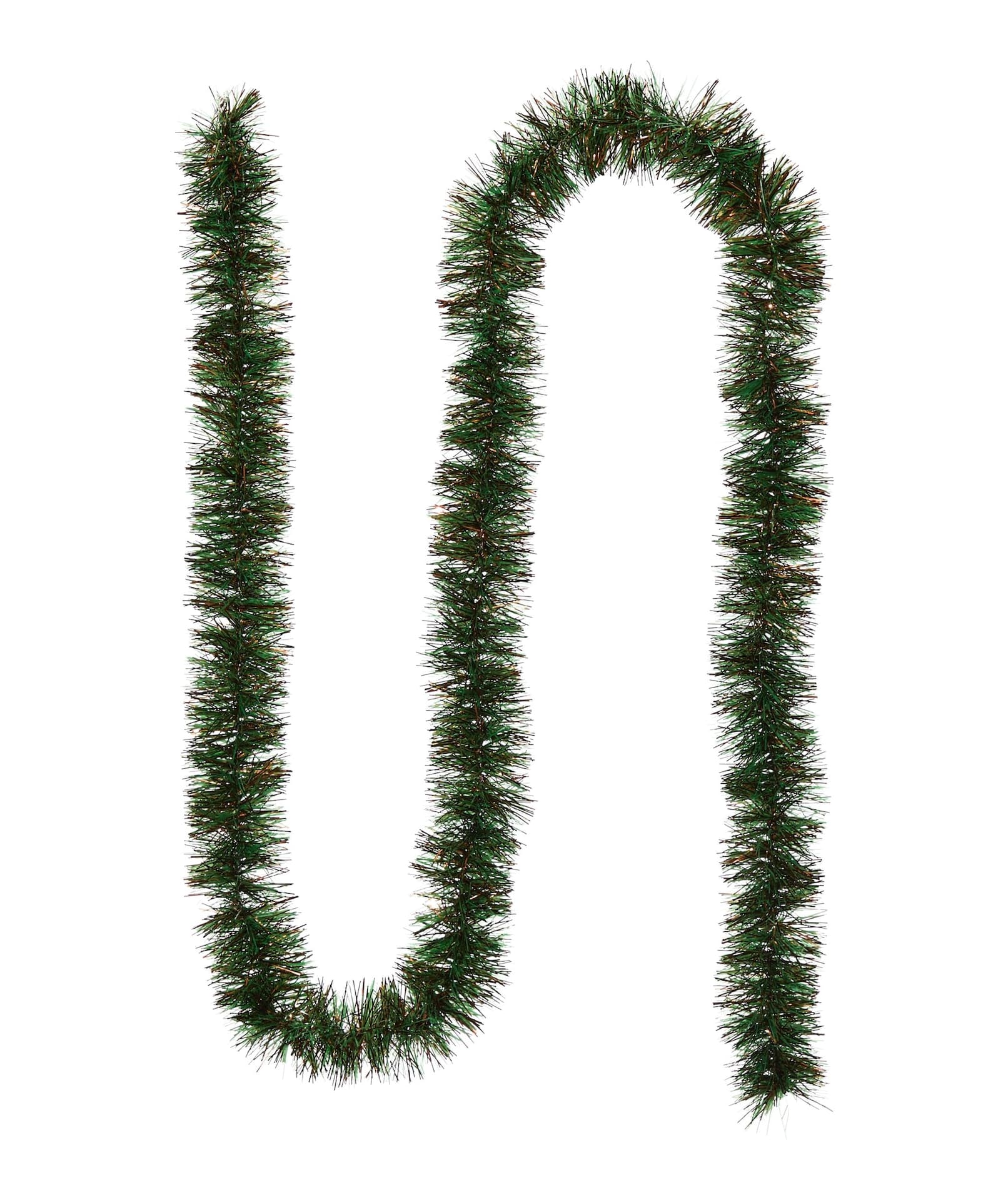 FOR LIVING Matte Green and Bronze Tinsel Garland, 12-ft