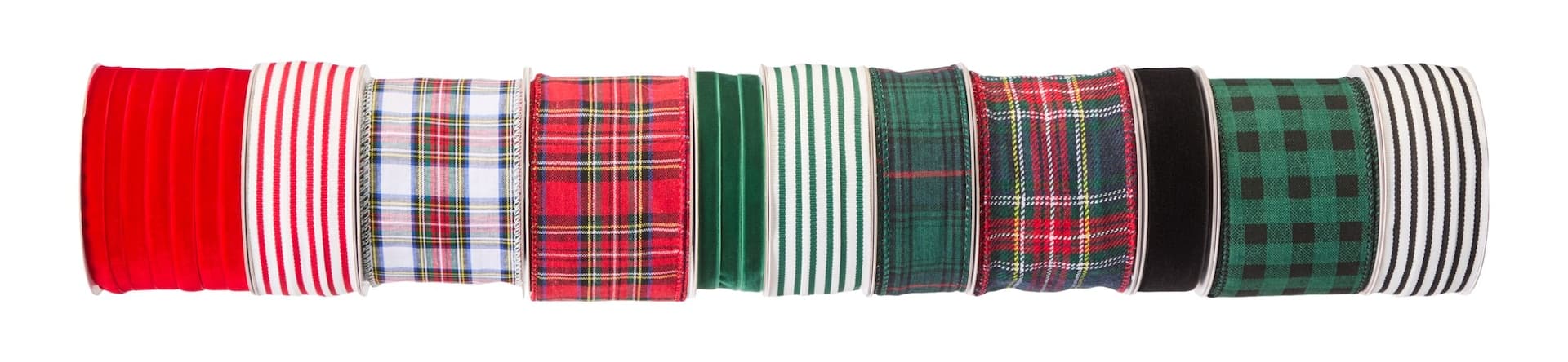 CANVAS Red Collection Glass Christmas Decoration Heritage Ribbon, Single Ribbon, Random Design/Size