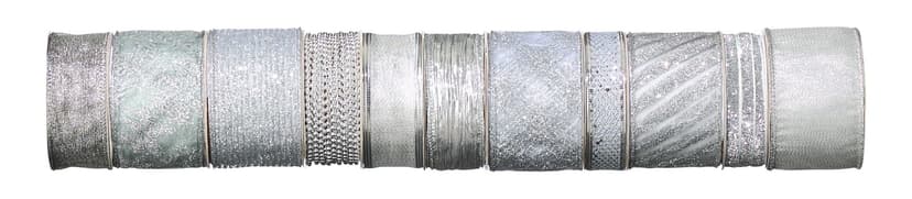 CANVAS Silver Collection Christmas Decoration Rustic Ribbon, Single Ribbon, Random Design