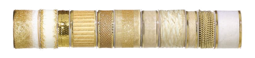 CANVAS Gold Collection Christmas Decoration Ribbon Set, Single Ribbon, Random Design