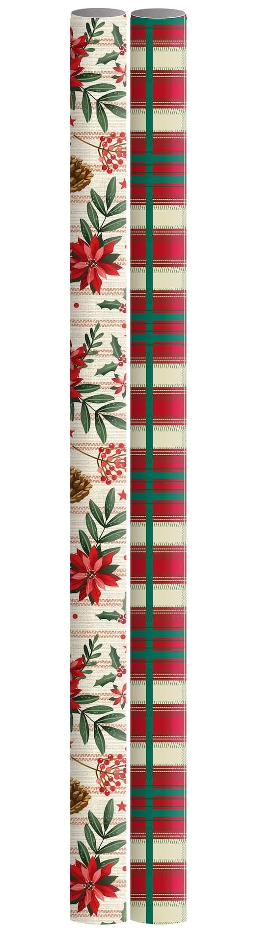 For Living Traditional Christmas Gift Wrap, 150-sq.ft., 2-pc