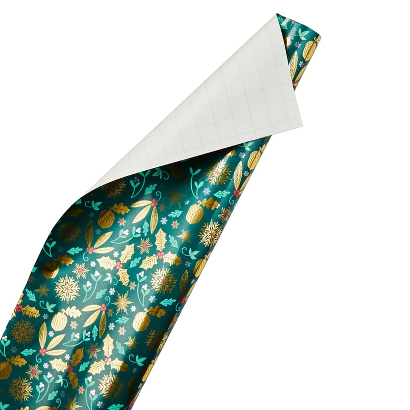 For Living Christmas Decoration Foil Gift Wrap, Mega Roll, Random Design, 65-sq.ft.