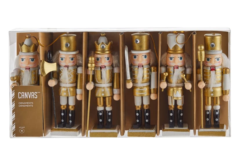 CANVAS Gold Collection Nutcrackers, 6-pk