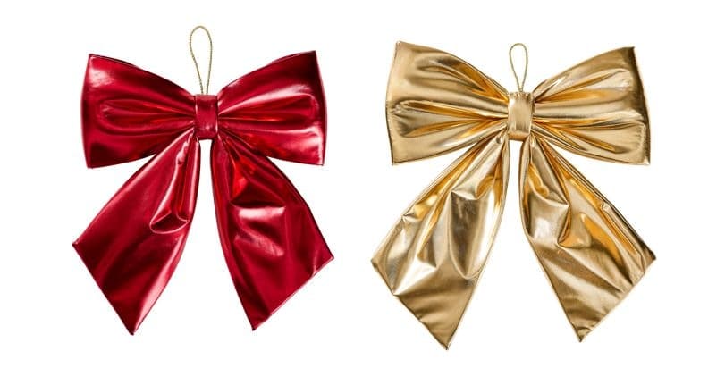 For Living Padded Metallic Bows, Assorted Colours, 12-in